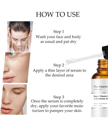 Face Serum for Women - 23% Vitamin C Serum For Face - Face Serum for Removes Dark Spots - Hydrating Hyaluronic Acid Serum - Anti Aging and Fade Fine Lines 30ml - Buy Online on GoSupps.com