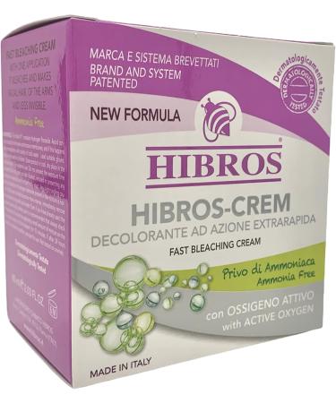 Hibros -Crem 60 ml - Bleaching and lightening cream for body and face hair - Fast acting without ammonia - New formula - Made in Italy - Buy Online on GoSupps.com