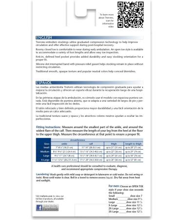 Truform Surgical Stockings - 18 mmHg Compression Thigh High for Men & Women Closed Toe Black - Large (Pack of 2 - Buy Online on GoSupps.com