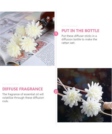 Yarnow 12-Pack Chrysanthemum Aroma Rattan Reed Diffuser Sticks - Essential Oil Aromatherapy for Home Decor - White Flower Fragrance - Buy Online on GoSupps.com