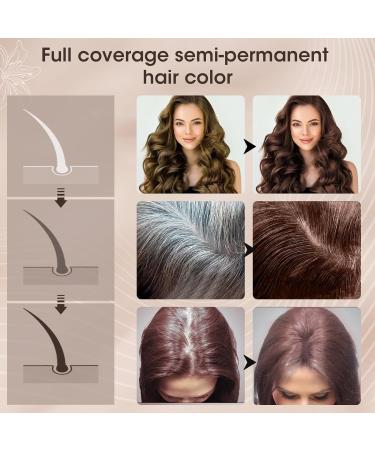 400ml Brown Natural Hair Dye Shampoo - Fast Coloring & Long Lasting Formula for Men and Women - Buy Online on GoSupps.com