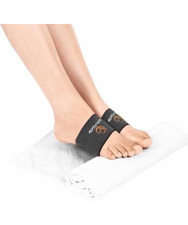WOLFWAY Copper Arch Support for Foot Pain Relief - Plantar Fasciitis Braces Compression Socks for Men and Women - 1 Pair Black, One Size Fits All (Pack of 2) - Buy Online on GoSupps.com