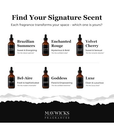 Mavwicks Diffuser Oil (Brazilian Summers) 2oz Premium Essential Oil Blend for Aromatherapy Diffusers Long-Lasting Luxury Home Fragrance for Living Room Bedroom Office Bathroom & Hotel - Buy Online on GoSupps.com