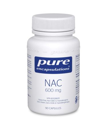 Pure Encapsulations NAC 600 mg - N-Acetyl Cysteine NAC Supplement for Immune Support Liver Support & Antioxidants* - With Freeform N-Acetyl-L-Cysteine - 90 Capsules 90 count (Pack of 1)