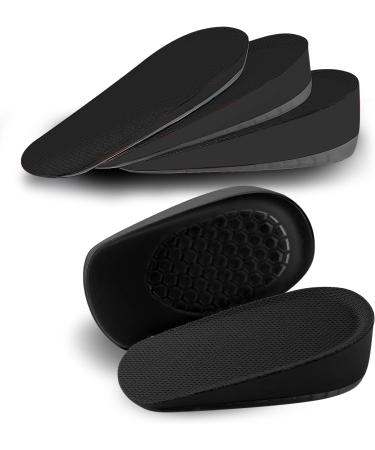 Height Increase Insoles | Gel Heel Lift Pads for Men & Women | Shock Absorption Cushions | 1 Inch Lift Inserts (Small 5-9 2 Pairs Black - Buy Online on GoSupps.com