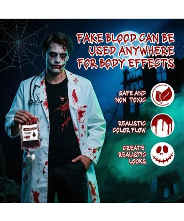  Zopoee Liquid face paint - 170 ml - Waterproof bag for Halloween - Red and blue makeup for women and men - Spooky party supplies - Buy Online on GoSupps.com