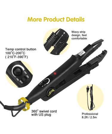 niceeshop(TM) Professional Fusion Heat Iron Connector Wand Melting Tool - US Plug, Black - Buy Online on GoSupps.com