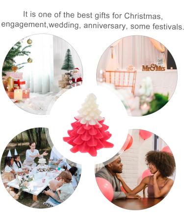 Buy FRCOLOR Christmas Tree Candles - Mini Decor Aroma Soy Wax Red - Perfect Holiday Fireplace Decoration - Buy Online on GoSupps.com