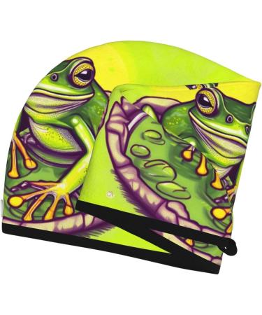 Frog in a Pond Dry Hair Cap for Girls | Soft Super Absorbent Elastic Wrap for Quick Drying Long Thick Hair - Buy Online on GoSupps.com