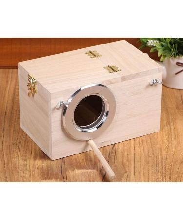 YJJKJ Pet Wood Bird Breeding Nesting Aviary Cage Box for Parakeets, Budgies, and Cockatiels - Buy Online on GoSupps.com