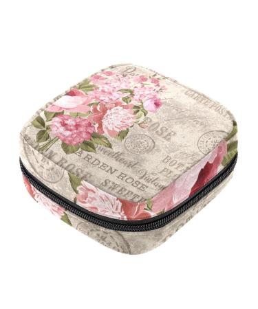 Garden rose postal sanitary napkin storable period bag for women teen girls girls menstrual cup bag