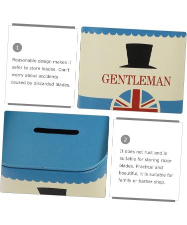 Minkissy Razor Blade Storage Box - 3-Set Dispenser & Waste Container for Easy Shaving - Iron Blue 7.6x7.6cm - Buy Online on GoSupps.com