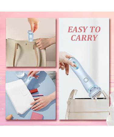 Razor for Women Portable Electric Hair Removal Waterproof 2 in 1 Electric Shaver Razors for Women Cordless Bikini Trimmer Hair Removal for Women with Detachable Heads (Pink) - Buy Online on GoSupps.com