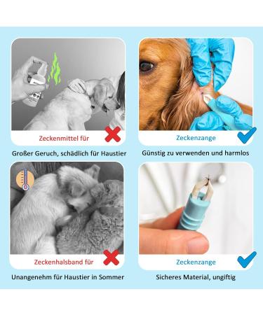 Nepfaivy Ticks for Dogs Cats & Humans - 2 Set Tick Tweezers for Safe Removal of Ticks of Every Size - Simple & Effective Solutions for Pets and Kids - Buy Online on GoSupps.com