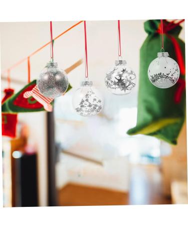 Ciieeo 2 Boxes Christmas Ball Pendant Decor Fillable Christmas Ball Lovely Xmas Pendant Ball Wedding Silverx2pcs 7X8X9CMx2pcs - Buy Online on GoSupps.com