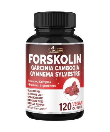 Cadane Forskolin Supplement with Garcinia Cambogia Gymnema Sylvestre Cinnamon Bark and More - Vegan Non-GMO 120 Capsules 60-Day Supply