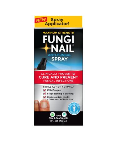 Fungi-Nail Anti-Fungal Foot Spray  Kills Fungus That Can Lead to Nail & Athlete s Foot with Tolnaftate & Clinically Proven to Cure Infections - 1 Oz