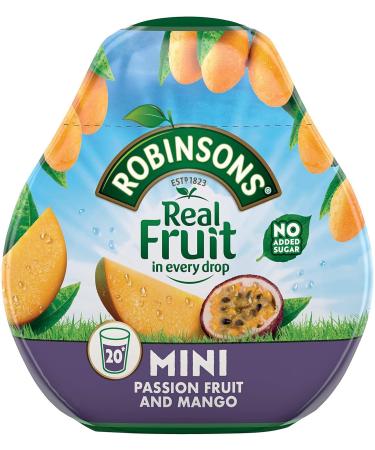 Robinsons Mini Sans sucre ajout Faible teneur en calories Fruit de la passion et mangue Pour 20 boissons par paquet