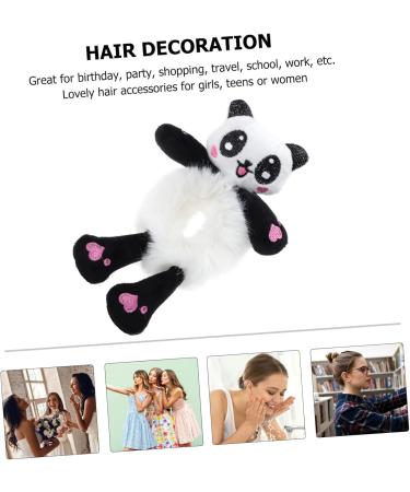 FRCOLOR Giant Panda Head Rope Black Tiara Black Scrunchies Tie Black Decor Rubber Bands Black Trendy Decor Black Trim Black Ponytail Animal Decor Hair Miss Elastic Band Fabric - Buy Online on GoSupps.com