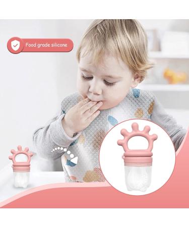 Freshy Toothing Pacifiers - Reusable Silicone Nipple Bite Toys & Fruit Feeders for Soothing Gums | Honhoha Rose Red - Buy Online on GoSupps.com