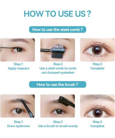 Double-Sided Eyebrow Brush 2-in-1 - Eyelash Comb for Lashes & Brows - 3PCS - Buy Online on GoSupps.com