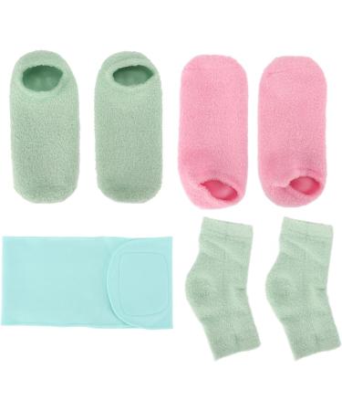 Qukaim Spa Socks Moisturizing Gel Socks and Neck Wrap Set for Home Beauty Salon Spa Socks for Moisturizing Dry Skin Cracked Heels and Cuticles - Buy Online on GoSupps.com
