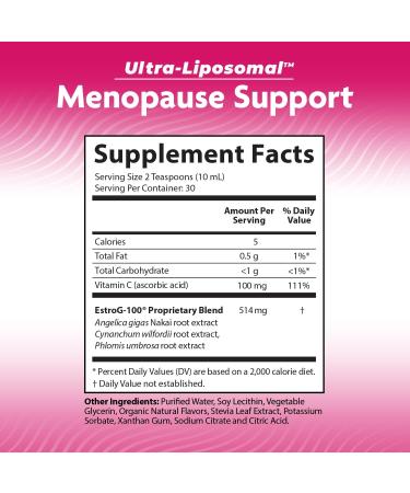 Buy Aurora Nutrascience Ultra-Liposomal Menopause Support with EstroG-100 | Relief for Hot Flashes Night Sweats & Mood Swings | 10 fl oz (300mL) - International Shipping Available - Buy Online on GoSupps.com