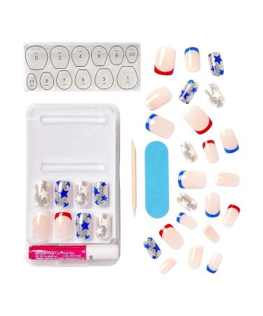Kiss Voguish Fantasy 4th of July Press-on Manicure Nails - Voyage - Buy Online on GoSupps.com