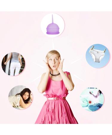 2pcs Reusable Menstrual Cups for Normal & Heavy Bleeding - Eco-Friendly Period Cups for Women of All Ages - Purple - Buy Online on GoSupps.com