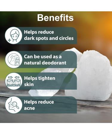 Alum Stone (phitkari) by mi nature | for Skin Care | Water Purify| Pure Alum Stone (Potassium Alum) (Fitkari)|Cruelty Free | Post Shave Use| For Natural Deodorant | (250g)(8.81oz) 8.82 Ounce (Pack of 1) - Buy Online on GoSupps.com