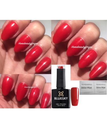 Bluesky GEL NAIL POLISH RED Pillar Box Red Hollywood Red Carpet 80521 Nail UV LED Soak Off 10ml