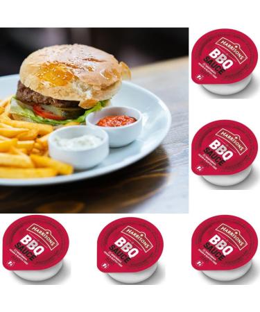 Harrison Barbecue Sauce Dip Pack of 50 BBQ Dip 25g Each Vegan Friendly Gluten Free with No Soya Dairy and Artificial Color or Flavor Made in UK - Buy Online on GoSupps.com
