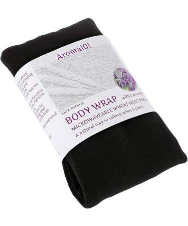 Microwavable Lavender Wheat Bags Plain Fleece Microwave Heat Pack for Back Neck Joints and Shoulder Pain Relief 44cmx13cm (Black) Plain Fleece Black - Buy Online on GoSupps.com