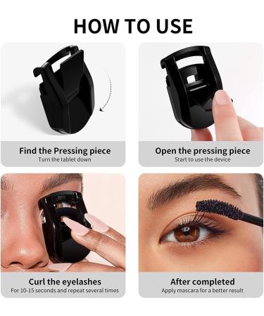 Pink Eyelash Curler with Silicone Pad - Perfect Curls in 5 Seconds | Portable Travel Makeup Tool & Best Gift for Women - Buy Online on GoSupps.com