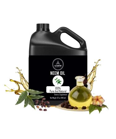 Naturevibe Botanicals Neem Oil 32 Ounces | Azadirachta Indica | 100% Pure and Natural Neem Oil