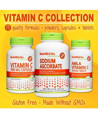NutriBiotic - Vitamin C 1000 Mg Capsules 100 Count | Essential Immune Antioxidant & Collagen Support Supplement | Pharmaceutical Grade L-Ascorbic Acid 1000 Mg Per Serving | Gluten & GMO Free - Buy Online on GoSupps.com