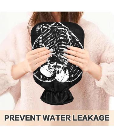 Naanle Skull KISS Hot Water Bottle - Transparent 2L Heating Bag for Pain Relief & Cold Therapy - Buy Online on GoSupps.com