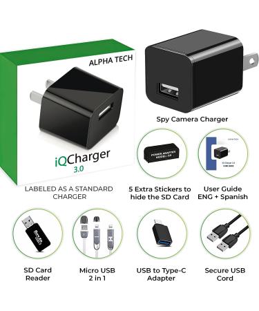 Spy Camera Charger - Premium HD 1080P Mini Hidden Camera - USB Nanny Cam - Surveillance Camera for Spying - Buy Online on GoSupps.com