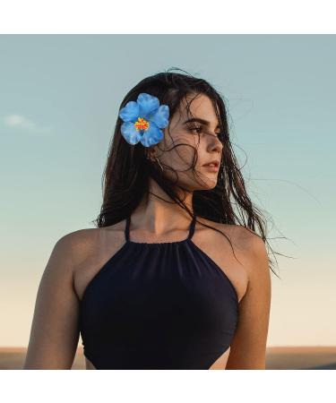 Buy 6pcs Hibiscus Hair Clips - Floral Hawaiian Hair Accessories for Weddings & Festivals | International Shipping Available - Buy Online on GoSupps.com
