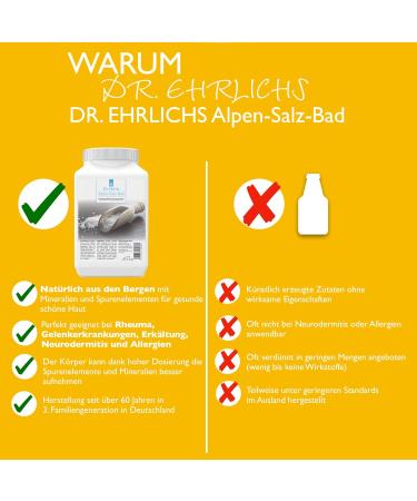 Dr. Ehrlich's Alpen-Salz-Bad 2 kg | Cold Bath for Rheumatism Joint Diseases Neurodermatitis Psoriasis & Allergies Mineral-Rich Formula - Buy Online on GoSupps.com