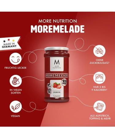 MORE NUTRITION Moremelade Bundle of 4 - 4 x 240g Light Fruit Spread for International Shipping - Buy Online on GoSupps.com