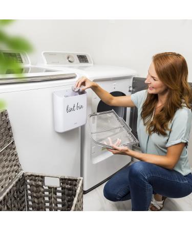 Laundry Room Trash Can - Magnetic Lint Bin for Easy Laundry Cleanup - Stylish White Lint Holder - Keep Your Space Tidy - Buy Online on GoSupps.com