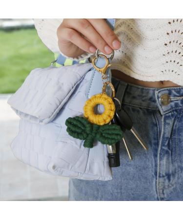 Kuaiyiju Adjustable Dopamine Sunflower Necklace - Hand-Woven Sweater Chain & Keychain | Fashionable Jewelry for Every Occasion - Buy Online on GoSupps.com