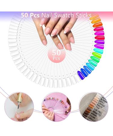 Pinkiou Nail Art Set: 15 Acrylic Brushes, 5 Dotting Pens, 50 Tips Sticks Display, Resin Palette - Pink | Nail Art Decoration Kit - Buy Online on GoSupps.com