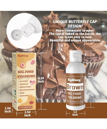 Gel Food Coloring - 80ml Brown Gel Based Food Dye Vibrant Tasteless Concentrated Food Coloring for Cake Cookie Decorating Easter Egg Icing Fondant Baking Macaron - 2.71 Fl.Oz Bottles (Christmas) - Buy Online on GoSupps.com