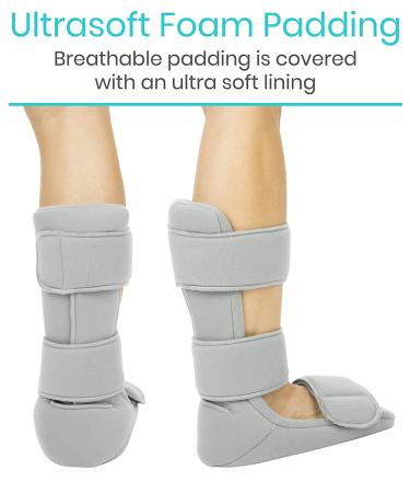 Vive Plantar Fasciitis Night Splint + Spike Ball - Leg Brace Support for Orthopedic Sleeping - Large Size 8.5-11 Men, 10-12 Women - Gray - Pack of 1 - Buy Online on GoSupps.com