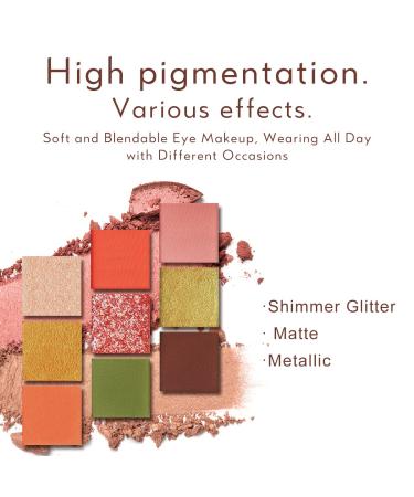 Catkin Eyeshadow Palette - Matte Shimmer, 9 Colors, Highly Pigmented, Creamy Texture - Natural Bronze Neutral Cosmetic Eye Shadows (C07) - Buy Online on GoSupps.com