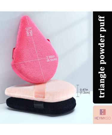 Velvet Triangle Powder Puffs Set - Reusable Makeup Sponge for Foundation, Powder, and Concealer - 4pcs Black White Applicator Kit - Buy Online on GoSupps.com