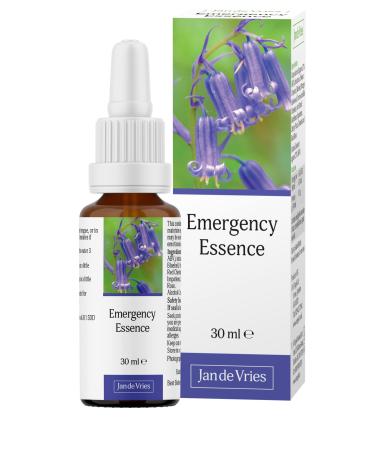 Jan De Vries Emergency Essence | Calm & Steady the Emotions | Contains Star of Bethlehem Bluebell & Yarrow | 30ml 30 ml (Pack of 1)