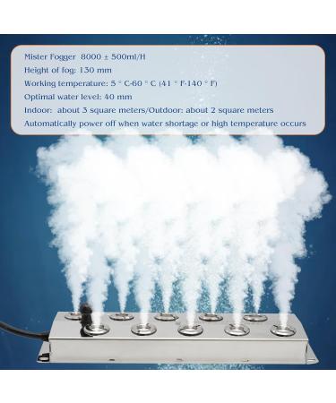 Buy Muyirted 10-Head Ultrasound Fog Maker - 7L/h Humidifier with 400W Power for Gardens & Landscapes - Ideal for Glass Containers | International Shipping Available - Buy Online on GoSupps.com